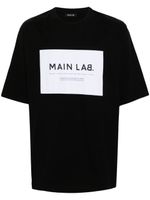 Balmain t-shirt en coton à patch slogan - Noir