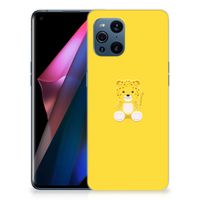 OPPO Find X3 | X3 Pro Telefoonhoesje met Naam Baby Leopard - thumbnail