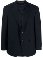 Canali blazer en laine à simple boutonnage - Bleu - thumbnail