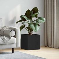 Bloempot Box Zwart eiken 40 x 40 x 40 cm Bewerkt hout