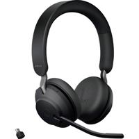 Jabra Evolve2 65 UC On Ear headset Telefoon Bluetooth Stereo Zwart Volumeregeling, Indicator voor batterijstatus, Microfoon uitschakelbaar (mute) - thumbnail