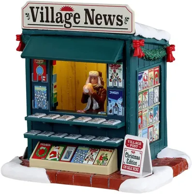 Lemax good news day verlicht kerstdorp tafereel Caddington Village 2023