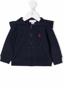 POLO RALPH LAUREN KIDS hoodie zippé à logo brodé - Bleu