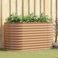 Verhoogde plantenbak Bruin 160 x 80 x 81 cm Staal