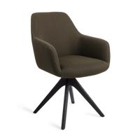 Jesper Home Eetkamerstoel 'Hiroo' Revolve Oak Black, kleur Jungle Jewel