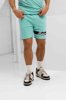Malelions Captain Korte Broek Heren Lichtblauw/Zwart - Maat XS - Kleur: LichtblauwZwart | Soccerfanshop