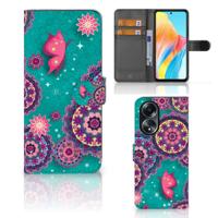 OPPO A58 4G Hoesje Cirkels en Vlinders