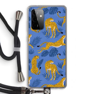 Luipaard: Samsung Galaxy A72 5G Transparant Hoesje met koord