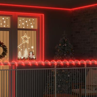 Touwenlicht met 240 LED Rood 10 m PVC