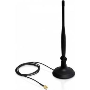 DeLOCK 88413 antenne, SMA WLAN met magnetische voet, 1m kabel