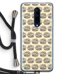 Slapende poes: OnePlus 7 Pro Transparant Hoesje met koord