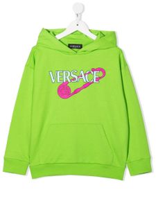 Versace Kids hoodie à logo imprimé - Vert