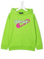 Versace Kids hoodie à logo imprimé - Vert - thumbnail