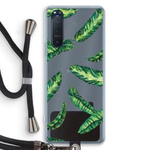 Lange bladeren: Sony Xperia 5 II Transparant Hoesje met koord