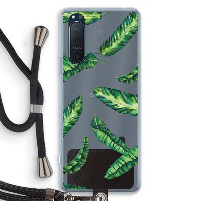 Lange bladeren: Sony Xperia 5 II Transparant Hoesje met koord