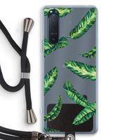 Lange bladeren: Sony Xperia 5 II Transparant Hoesje met koord