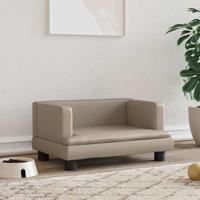 VidaXL Hondenmand 60x40x30 cm kunstleer cappuccinokleurig