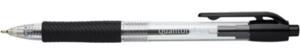 12x Quantore balpen rubber grip zwart medium