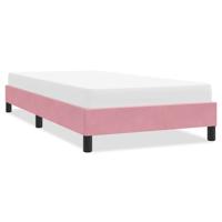 Bedframe zonder matras 100x220 cm fluweel roze