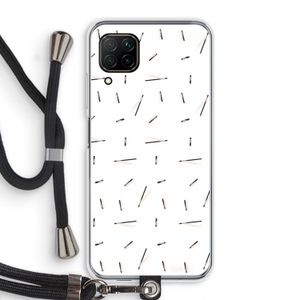 Hipster stripes: Huawei P40 Lite Transparant Hoesje met koord