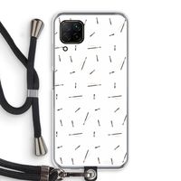 Hipster stripes: Huawei P40 Lite Transparant Hoesje met koord