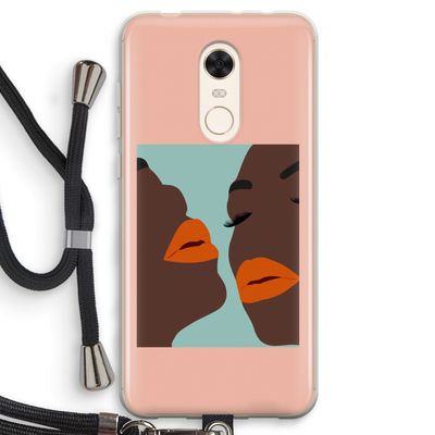 Orange lips: Xiaomi Redmi 5 Transparant Hoesje met koord