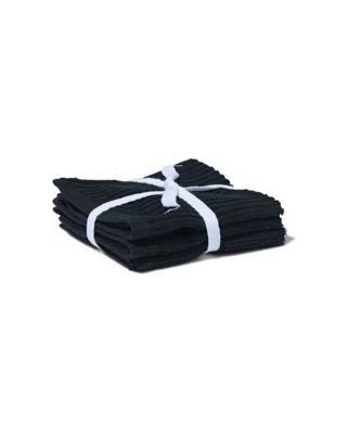 HEMA Vaatdoekjes - Katoen - Zwart - 3 Stuks (zwart)