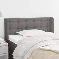 Hoofdbord met randen 103x16x78/88 cm stof donkergrijs
