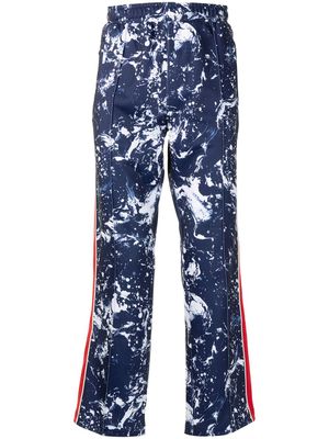 Ports V pantalon de jogging imprimé - Bleu