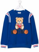 Moschino Kids sweat à imprimé Teddy Bear - Bleu - thumbnail