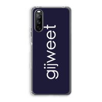Gijweet: Sony Xperia 10 III Transparant Hoesje