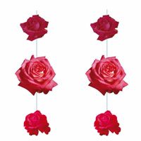 Set van 2x hang decoratie rozen