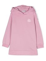 Moncler Enfant robe-hoodie à logo appliqué - Rose