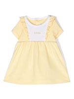 BOSS Kidswear robe à logo imprimé - Jaune