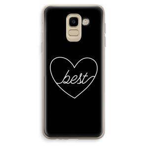 Best heart black: Samsung Galaxy J6 (2018) Transparant Hoesje