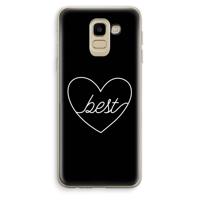 Best heart black: Samsung Galaxy J6 (2018) Transparant Hoesje - thumbnail