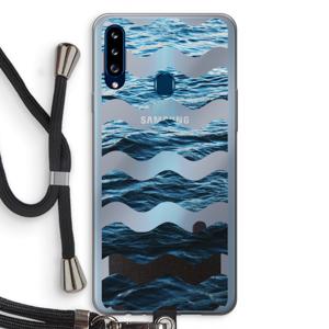 Oceaan: Samsung Galaxy A20s Transparant Hoesje met koord