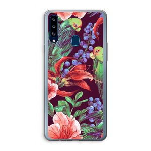 Papegaaien: Samsung Galaxy A20s Transparant Hoesje