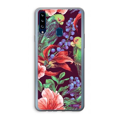 Papegaaien: Samsung Galaxy A20s Transparant Hoesje