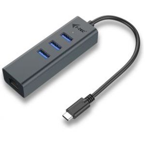 I-tec C31METALG3HUB USB 3.1 (3.1 Gen 2) Type-C 5000Mbit/s Grijs hub & concentrator