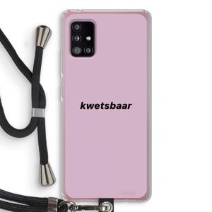 kwetsbaar: Samsung Galaxy A51 5G Transparant Hoesje met koord