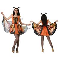 Kostuums voor Volwassenen Oranje Vlinder - Maat: M/L - Maat: M/L - thumbnail