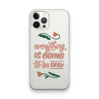 Optimistic flower girl: iPhone 12 Pro Max Transparant Hoesje