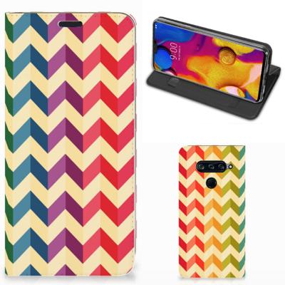 LG V40 Thinq | Hoesje met Magneet | Zigzag Multi Color LG V40 Thinq | Hoesje met Magneet | Zigzag Multi Color