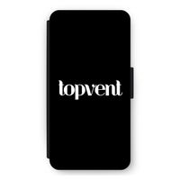 Topvent Zwart: iPhone 12 Pro Max Flip Hoesje