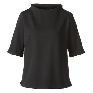Jersey shirt met korte mouwen van bio-katoen, zwart Maat: 44/46