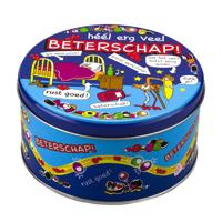 Thema snoeptrommel/koektrommel Beterschap - 14 x 8 cm - verjaardag cadeau - jarig