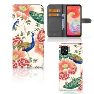 Telefoonhoesje met Pasjes voor Samsung Galaxy A04e Pink Peacock