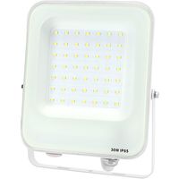 LED Bouwlamp - LED Schijnwerper - Aigi Rekan - 30 Watt - Helder/Koud Wit 6500K - Waterdicht IP65 - Rechthoek - Mat Wit - Aluminium - thumbnail