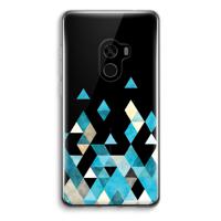 Gekleurde driehoekjes blauw: Xiaomi Mi Mix 2 Transparant Hoesje